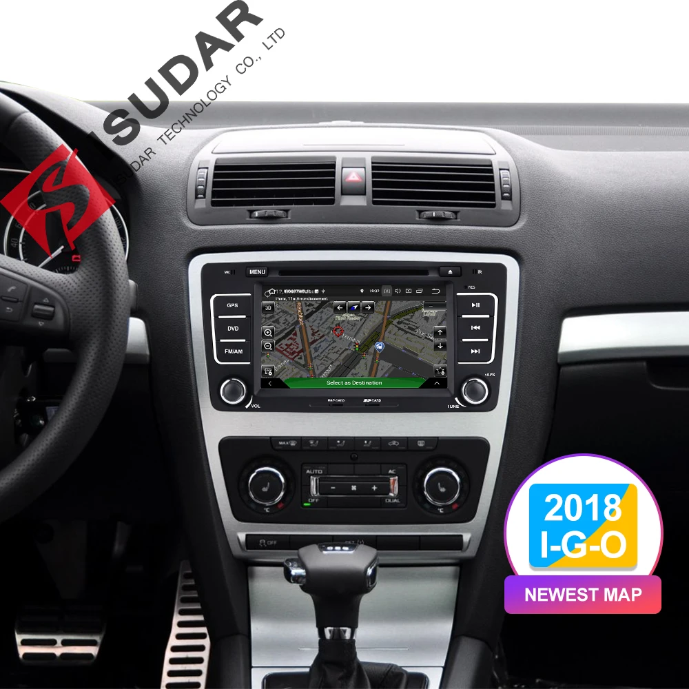 Isudar 2 Din Auto Radio Android 9 For SKODA/Yeti/Octavia 2009 2010 2012 Quad Core RAM 2G Car Multim