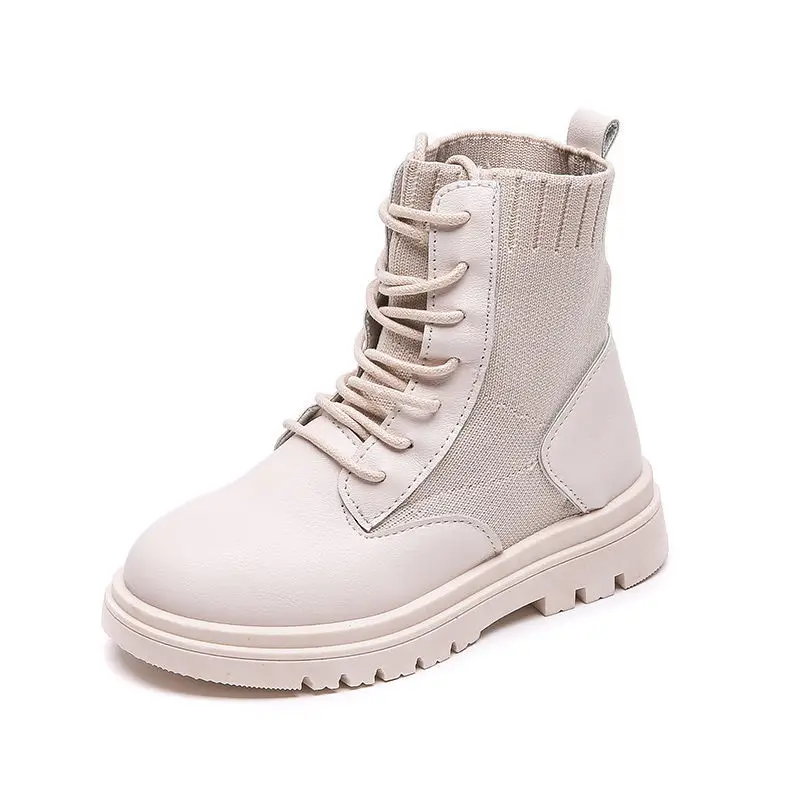 Детская повседневная обувь Осень-зима Ботинки Martin модная кожаная для мальчиков