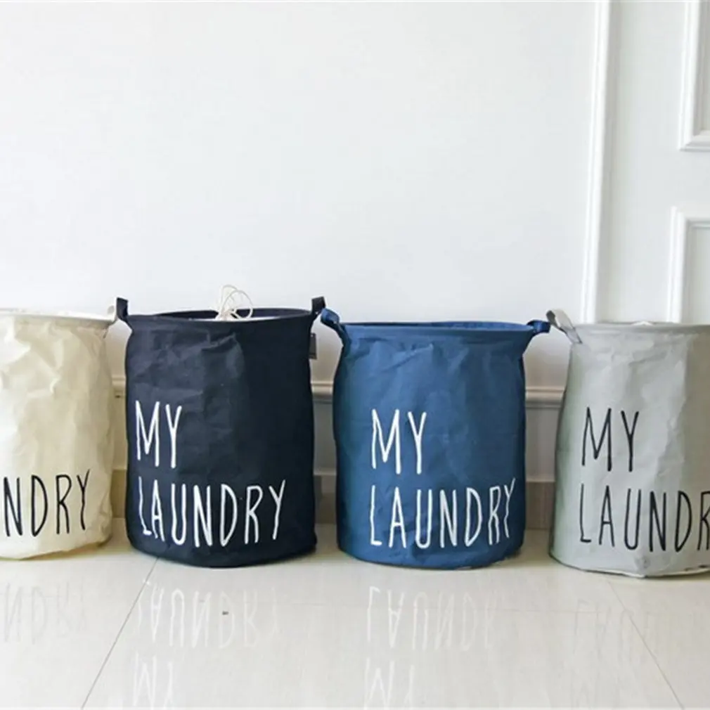My Lundry Cotton And Linen Storage Bucket Clean Bucket Household Home For Homeuse Bag Case Kep Bathroom