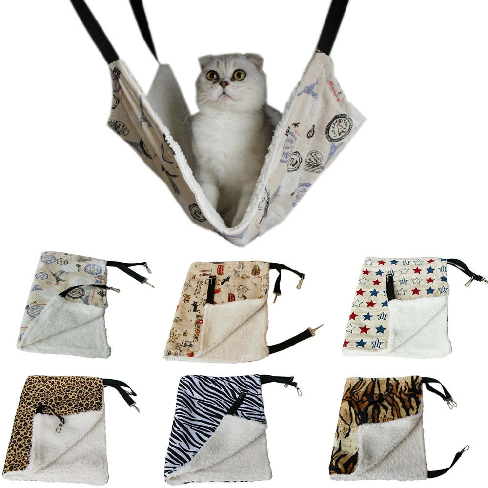 Cat Sleeping Bag Mat Hanging Double-sided Cat Hammock Available Warm Cat Bed House Pet Dog Cat Supplies