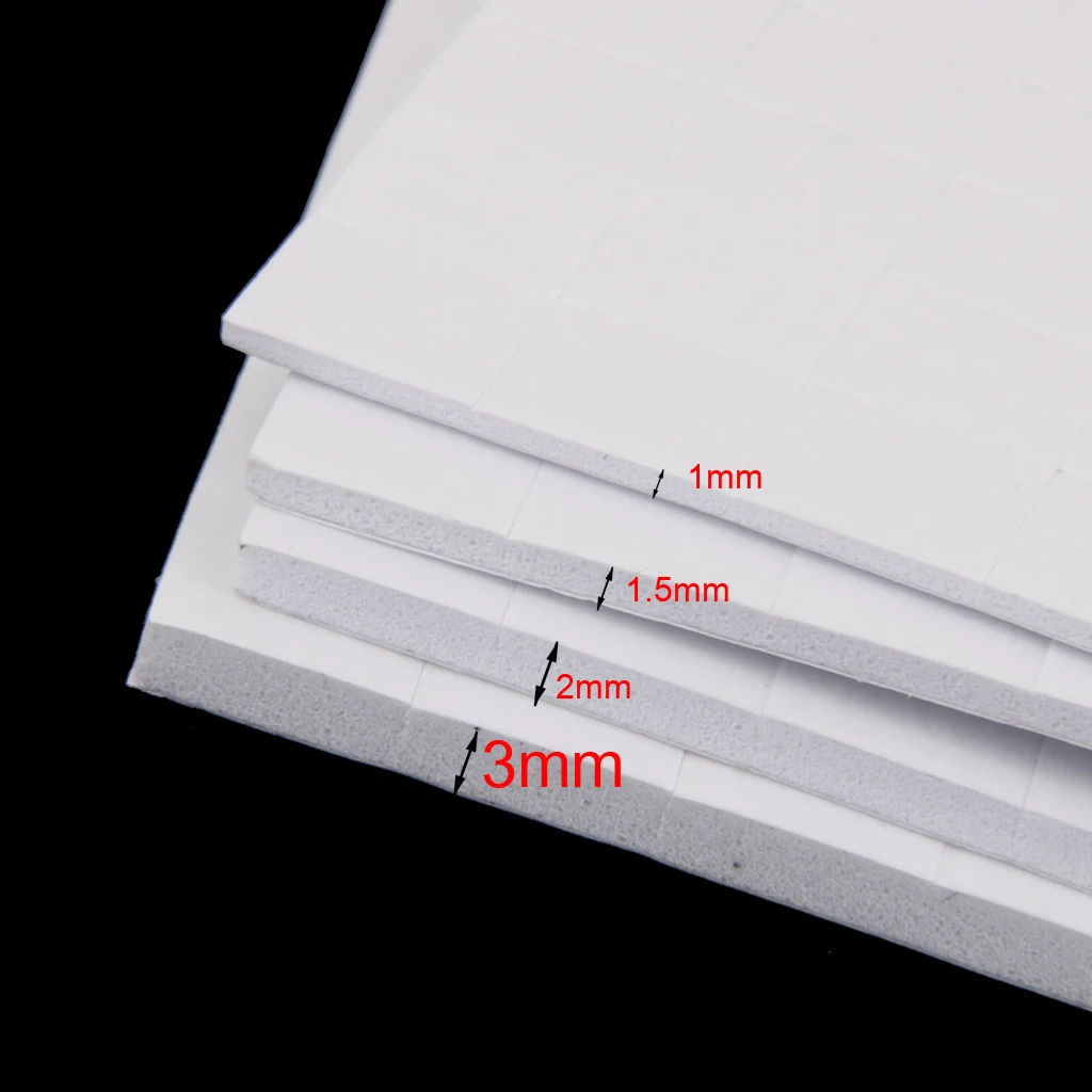 4 листа Двухсторонняя клейкая Пена колодки липкие фиксаторы для изготовления карт 2 мм
