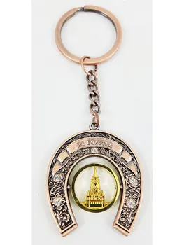 

Keyring 126cu-8-21-1g Brel.-Horseshoe met. VST-figured. (TSV. Zole) "Moscow. Spasskaya Tower ", color copper