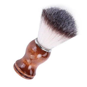 

2-In-1 Brush for Beard Shaving & Neck Hair Cleaning Wooden Handle Mustache Brush for Beard Grooming Styling Shaving Tool