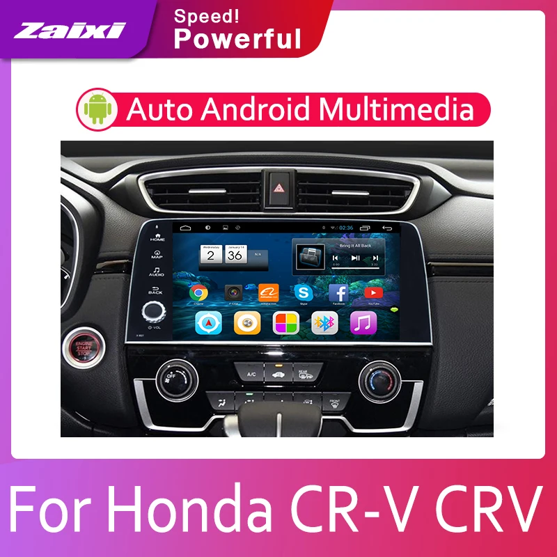 Sale ZaiXi 9 HD 1080P IPS LCD Screen Android 8 Core For Honda CR-V CRV 2017-2019 Car Radio BT 3G4G WIFI AUX USB GPS Navi Multimedia 4