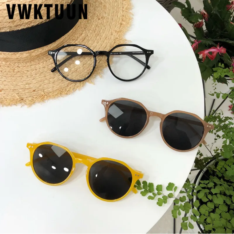 VWKTUUN круглая оправа для очков Женская мужская компьютерные очки анти-синий