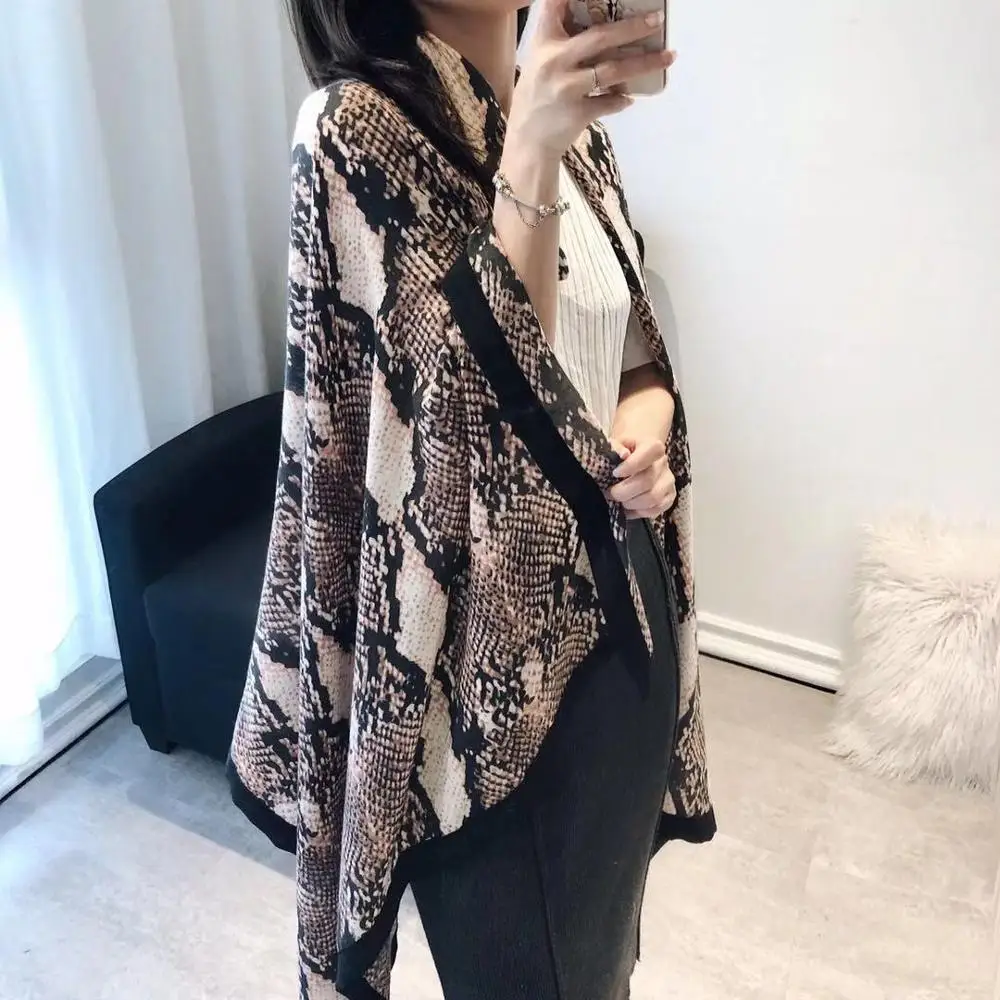 

2019 New Sexy Snake Skin Soft Comfortable Velvet Fabric Scarf and Neck Shawl 68145