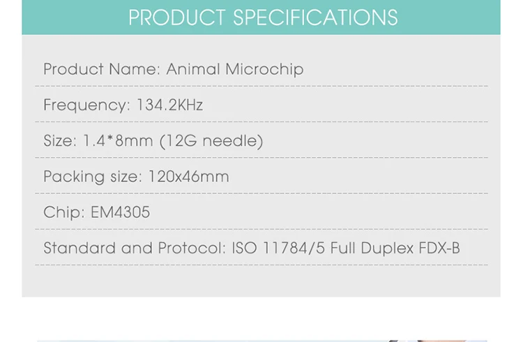RFID ПЭТ 1,4*8 мм мини животное микрочип ПЭТ шприц FDX-B ISO11784/5 134,2 кГц инжектор RFID ПЭТ чип тег для собак кошка рыба черепаха