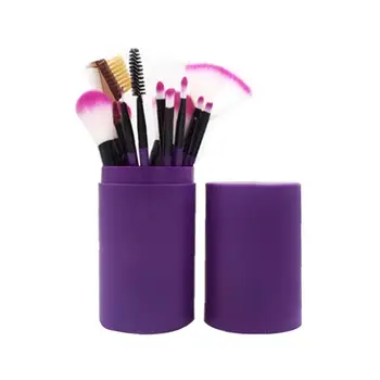 

Makeup Brush Set Beginners Full Set Of Makeup Tools Barrel Brush Set Plastic Handle Makeup Barrel Powder Puff Concealer