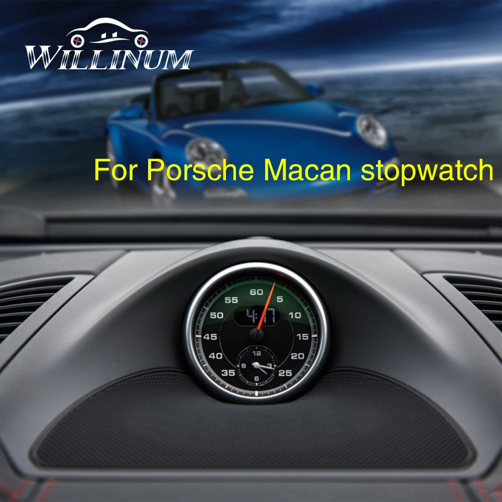 

Car console dashboard stopwatch for Porsche Cayenne 2011-2017 inner dash board clock compass box and needle synchronised time