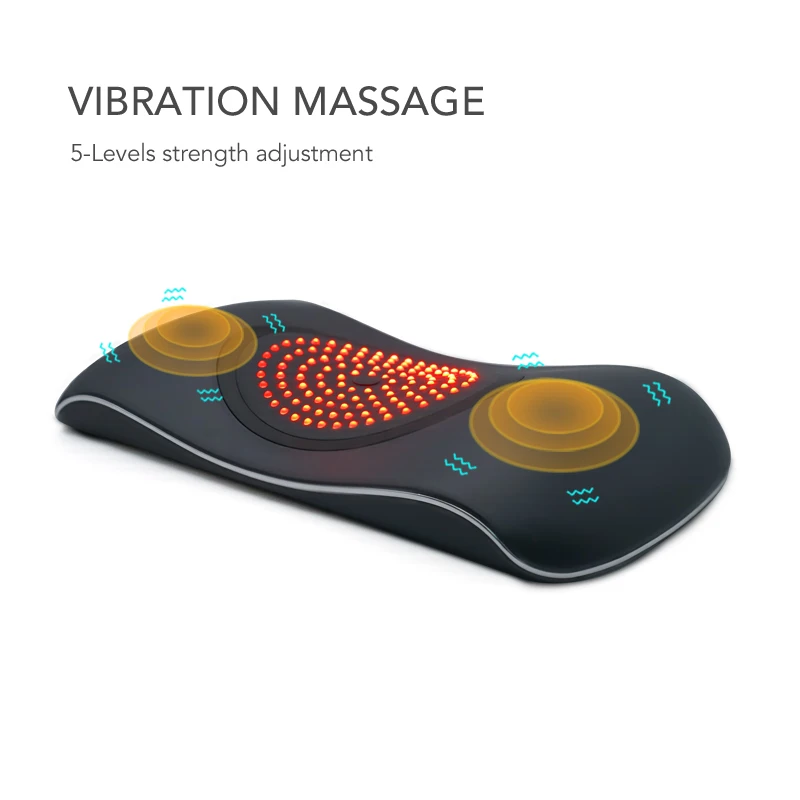 MARESE Electric Lumbar Traction Back Massager Heated Vibrator Massage Machine Lumbar Spine Disc Herniation Pain Relieve fatigue
