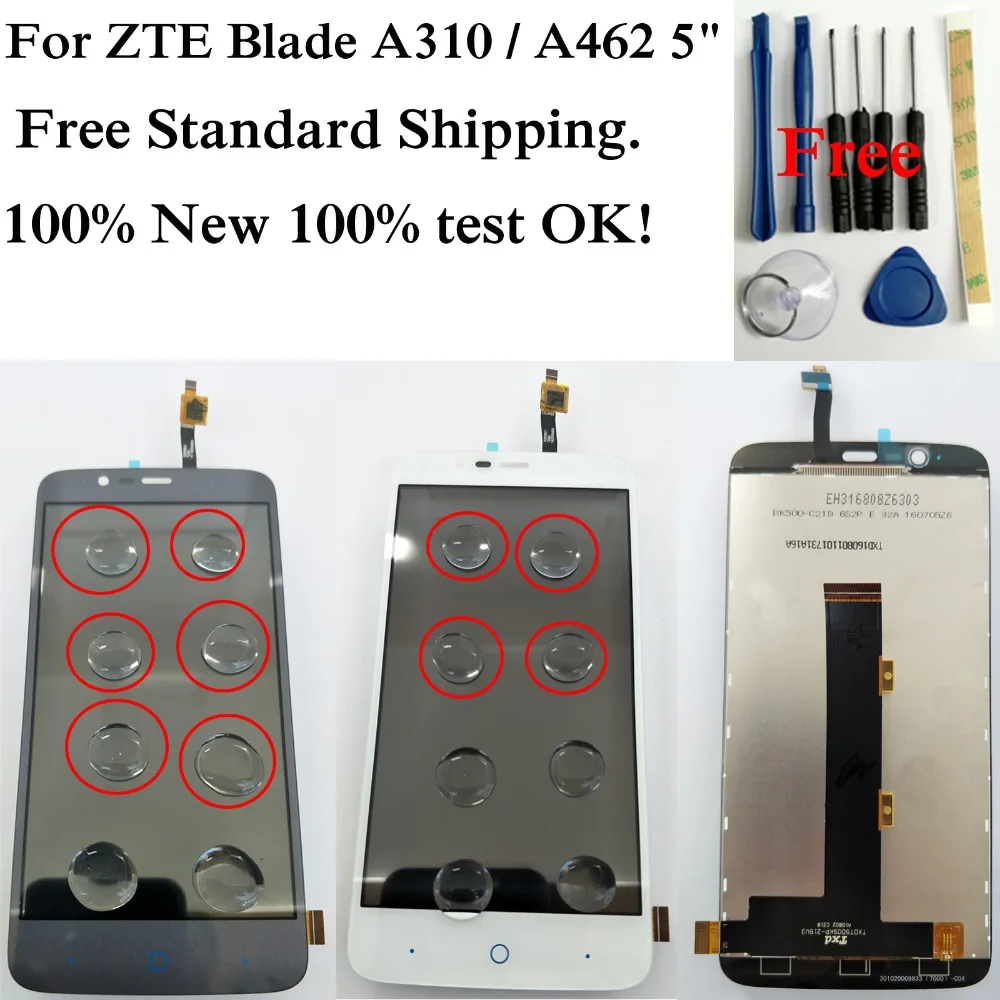 Shyueda для ZTE Blade A310/A462 5 &quot100% новый тест AAA + ЖК-дисплей сенсорный экран дигитайзер с