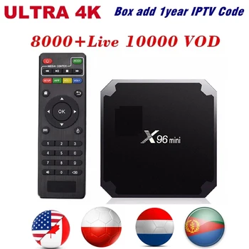 

Ultra 4K Android 9.0 Canadian Best iptv Subscription X96 mini Android Box TV 8000+ Live TV XXX Arabic USA Albania Channels