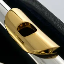 Музыкальная Fancier, Клубная профессиональная флейта, 584 Посеребренная флейта, позолоченная пластина для губы, B нога, открытые закрытые отверстия, 17 E ключ