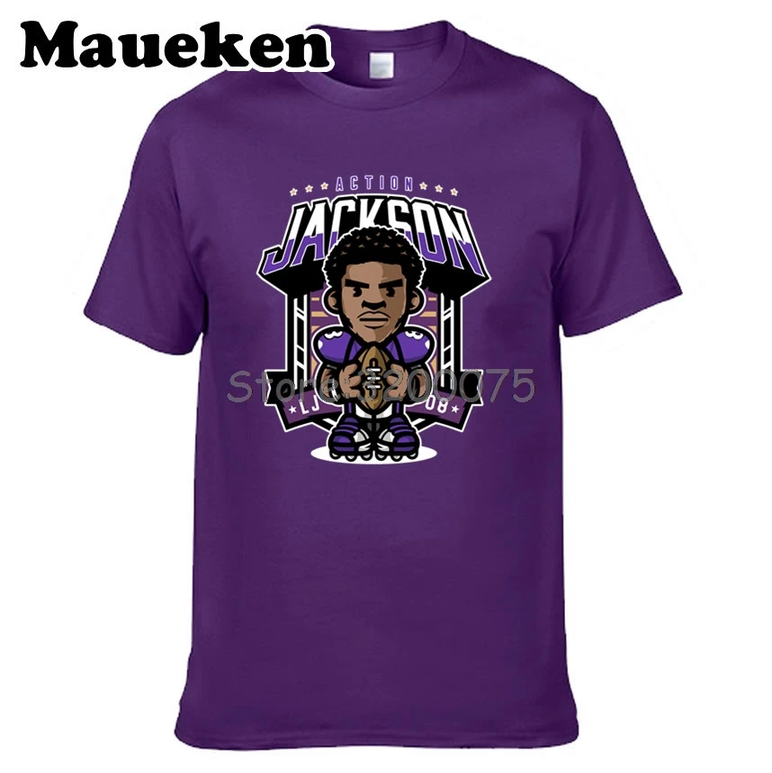 16 Мужская экшн-футболка Lamar Jackson 8 Baltimore, футболка с коротким рукавом, мужская мода W0123013 - Цвет: 16