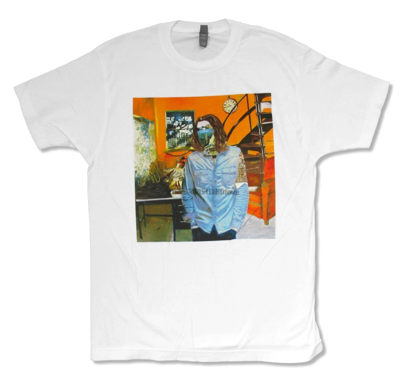 

HOZIER ORANGE ROOM ABSTRACT WHITE T-SHIRT NEW OFFICIAL ADULT