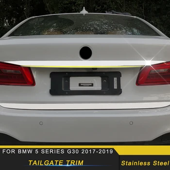 

For BMW 5 Series G30 2017-2020 Car Accessorie Rear Trunk Door Trim Tailgate Sticker Cover Frame Chrome Exterior Decoration