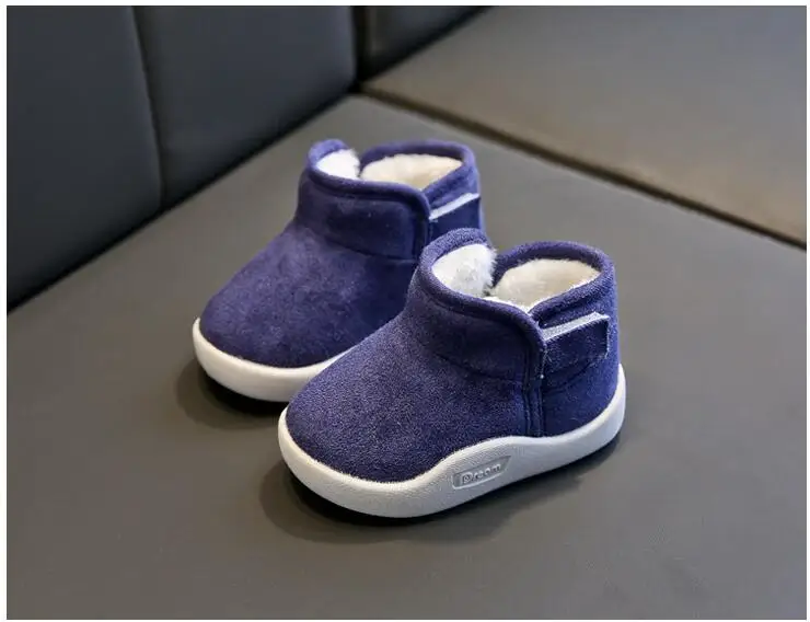 Baby Boy Girl Shoes New Warm Plush Cartoon Outdoor Baby Boots Snow Child Kids Slippers Soft Bottom Non-slip Cotton Infant Shoes