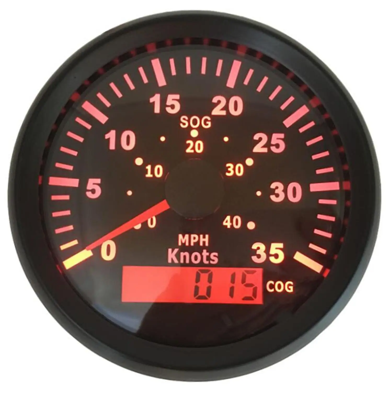 Free Shipping 1pc 85mm 0-35knots GPS Speedometers 9-32v Speed Mileometers 0-40MPH COG with Red Backlight Antenna for Boat Yacht |