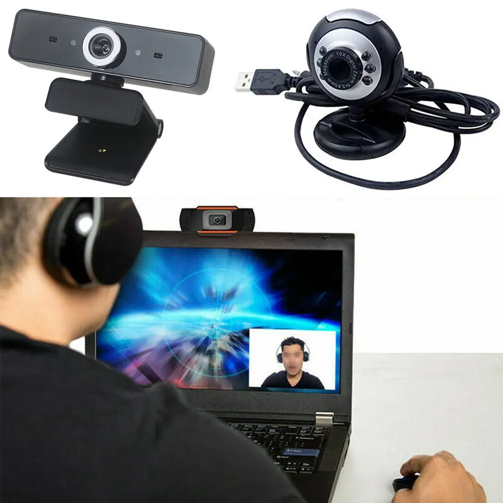 Веб камера с микрофоном вращающаяся на 360 градусов 2 0 HD 1080p USB|Веб-камеры| |