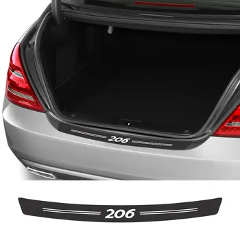 

Car Rear Bumper Scuff Cover Decals For Peugeot 206 Carbon Fiber Protector Auto Rear Trunk Guard Stickers Pedal Cover Accessories