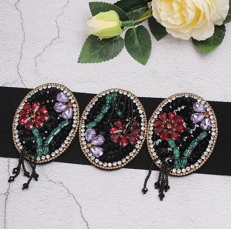 Женские Подиумные модные blingbling Стразы с бисером широкие пояса женское платье Корсеты Пояс Ремни украшения широкий пояс R2419