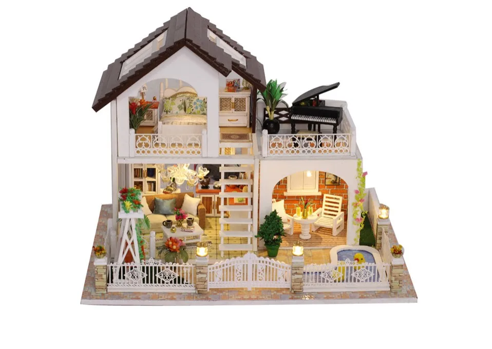 Big Holiday DIY Miniature 3D Villa Kit