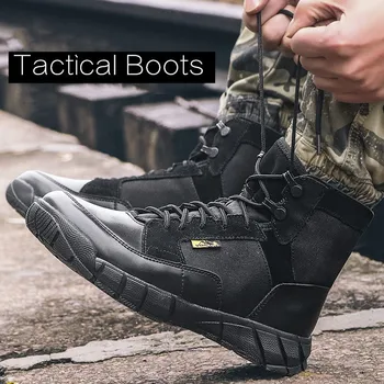 

Military Tactical Combat Boots Outdoor Climbing Training Hunting Desert Boot High Top Lightweight Breathable Hiking Army Shoes