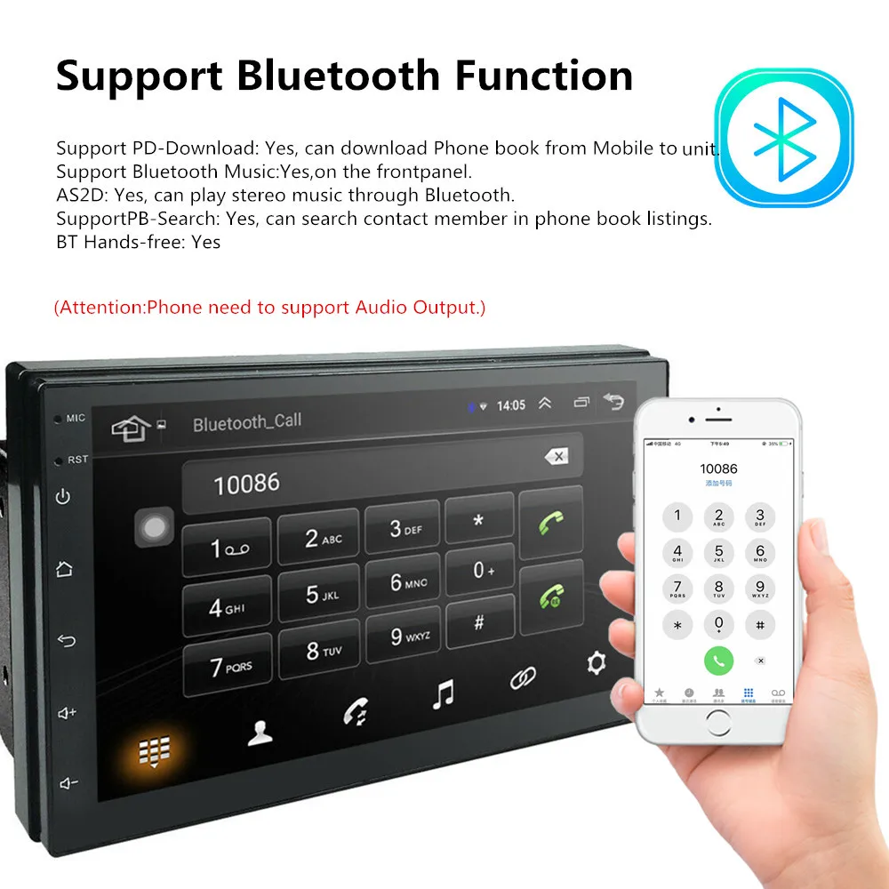 GPS навигатор Panlelo Android 8 1 7 дюймов 2 Din четырехъядерный процессор стерео с MP5 DVR