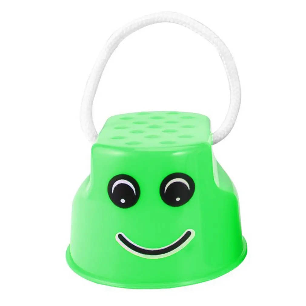 Green OCDAY 1 пара забавные пластиковые ходьба Stilt Jump для детей Дети на открытом воздухе развлечение смех лицо шаблон спортивный баланс тренировочная игрушка лучший подарок - Цвет: Green