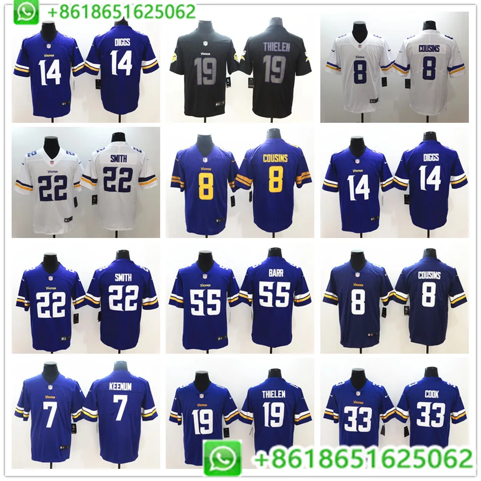 Сшитые мужчины Миннесота Кирк Cousins Harrison Smith Adam Thielen Stefon Diggs Vapor Untouchable Limited игрок Джерси