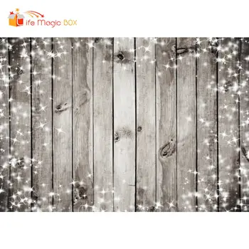 

LIFE MAGIC BOX Photo Backdrop Snowflake Grey Wood Christmas Background Photography Newborn Food Products Photobooth