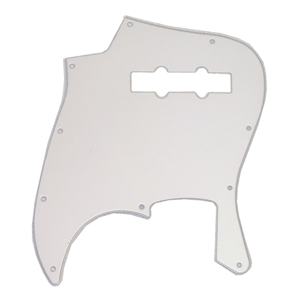 3Ply Jazz Bass Pick Guard Scratch Plate 10 Hole Replacements Parts White | Спорт и развлечения