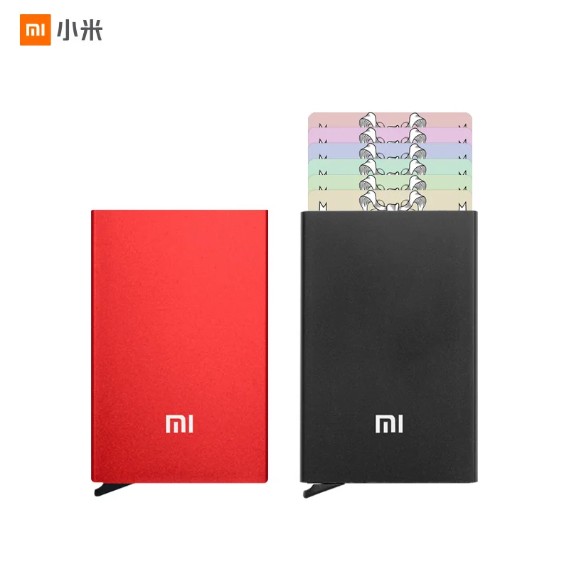 

New Xiaomi Youpin MIIIW Card Holder Stainless Steel Silver Aluminium Credit Card Case Women Men ID Card Box Case Pocket Purse D5