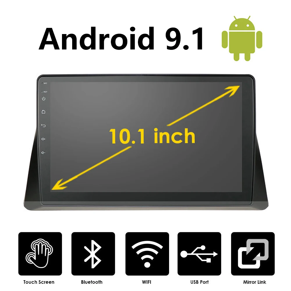Автомобильный мультимедийный комплект 10 1 &quot 2 din Android 9 GPS навигация Wi Fi Bluetooth MP5