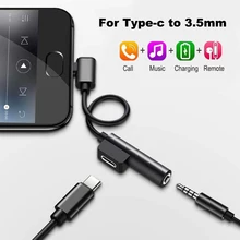 2в1 Тип C адаптер Tupe c 3,5 мм разветвитель AUX для huawei Mate30 P30 Pro samsung A70 аудио конвертер Auriculares Tipo C Adaptador