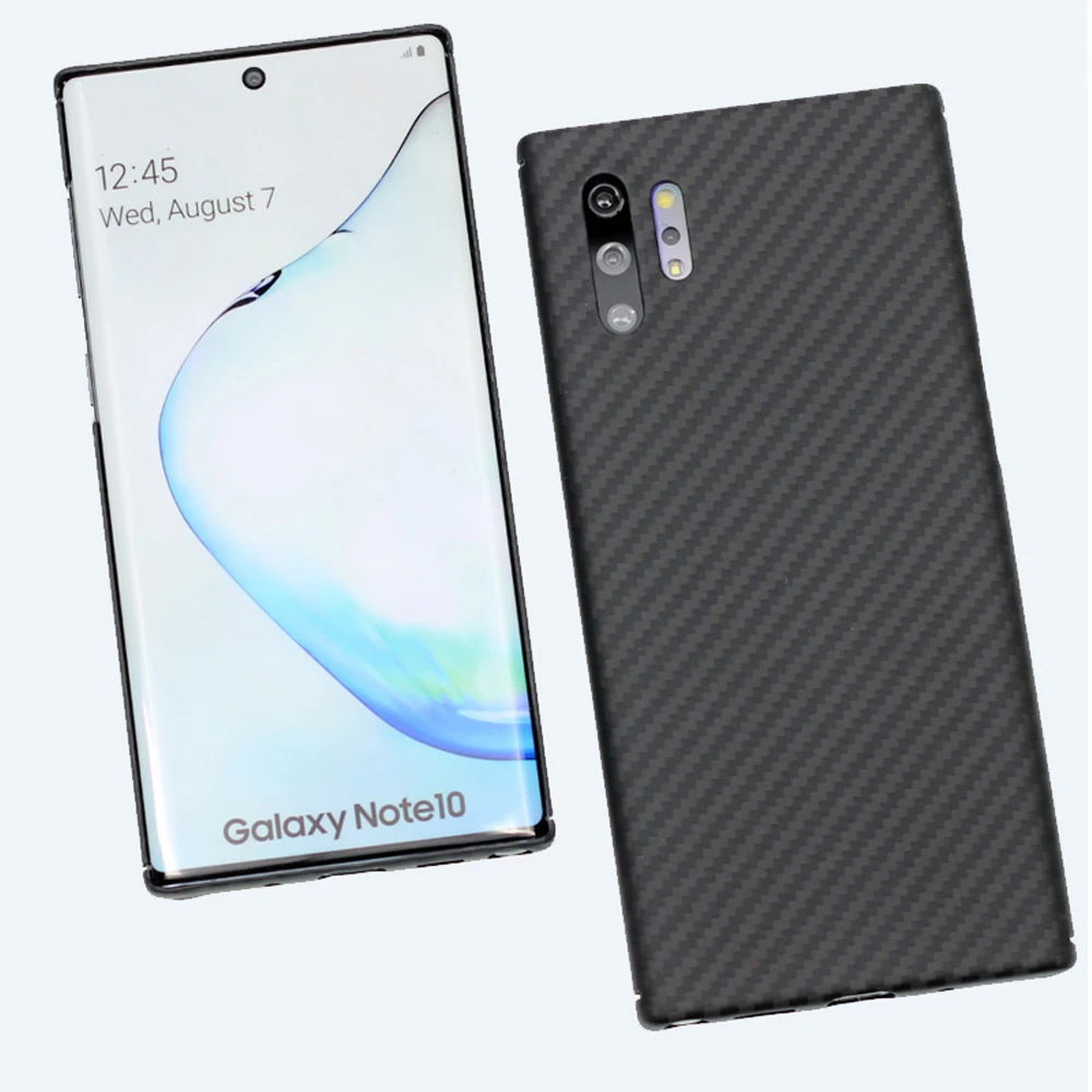 Чехол из углеродного волокна для Samsung Galaxy Note 10 Plus ультратонкие чехлы арамидного