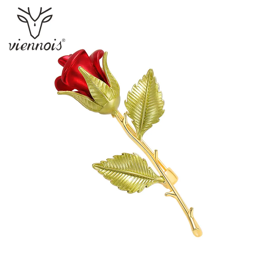 Viennois цветок розы Брошь для свитера для женщин Циркон классические декоративные шпильки зимний подарок