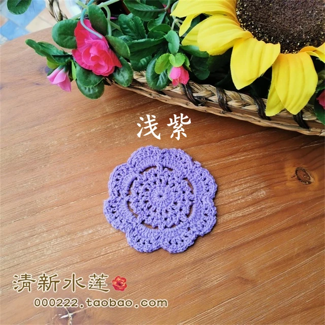 17AHSM Lace Cotton Crochet Handmade TableCloth Placemats DrinkCoaster Heat-resistant Nonslip Pads Home Decor Creative CupCoaster 13