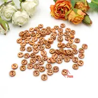 100pcs or 200pcs/lot Mix mini buttons for doll craft scrapbooking wood small buttons 9mm -10mm diy crafts Supplies Home Decor 2
