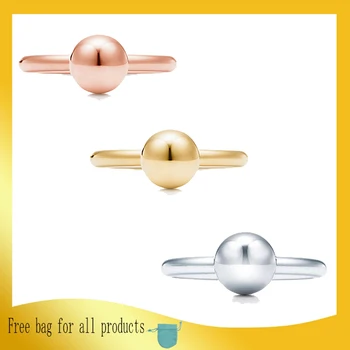 

Couples Ring men and women accessories 8mm Round bead classical fashion Silverware 925 Sterling silver Jewelry Valentine's gift