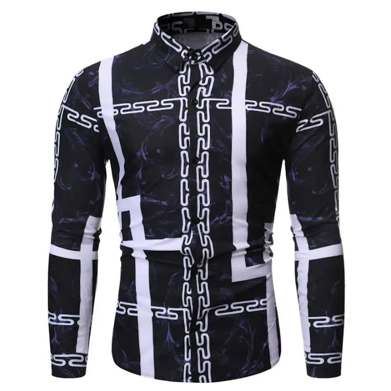 TX45 Брендовая Повседневная Весенняя Роскошная клетчатая рубашка с длинным рукавом, приталенная Мужская рубашка, уличная одежда, рубашки, мужские Модные Джерси - Цвет: TX45