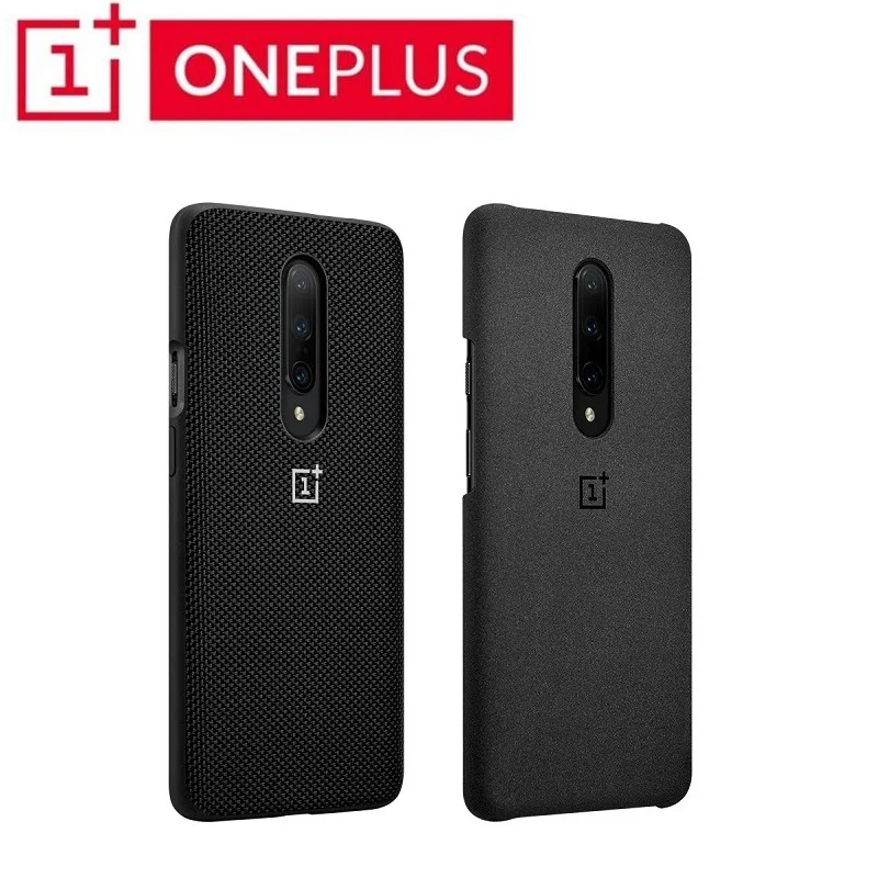 

100% Original oneplus 7 Pro Case Zandsteen Kevlar bumper Karbon Bescherming Back Cover Nylon (Zwart) voor oneplus 7 pro