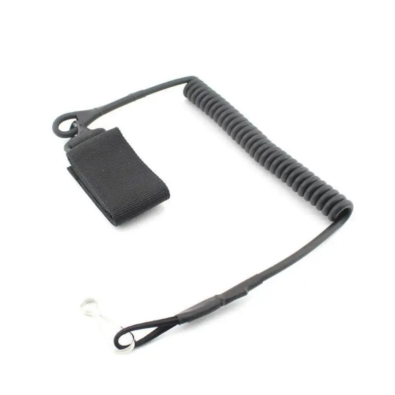 

Airsoft Spring Sling On Black Backpack For Hunting Or Outdoor Sports Rope Strap Adjustable Nylon Gear
