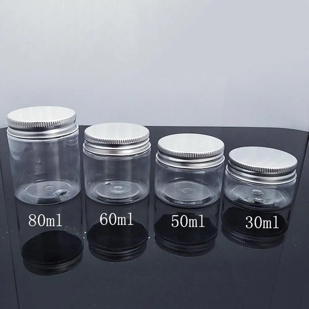 

30g 40g 50g 60g 800g Portable Plastic Cosmetic Empty Jars Clear Bottles Eyeshadow Makeup Cream Lip Balm Container Pots