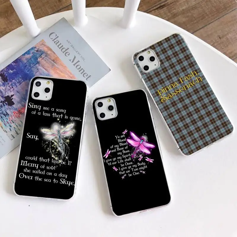 OUTLANDER ТВ Джейми Фрейзер Sassenach в виде стрекозы чехол для телефона iphone 12 11 Pro Max Мини XS
