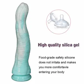 Long Animal Horse Penis Silicone Realistic Dildo Colorful White and Blue Sucker Cock Anal Plug Sex Toys For Men Women Couples 4
