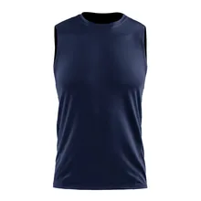 Men Sports Sleeveless Running Vest Quick-drying Breathable Bottoming Round Collar Sports Solid Color Vest HX01