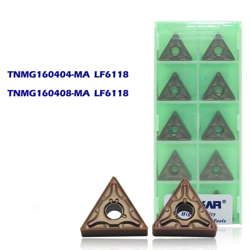 

10PCS TNMG160404 TNMG160408 MA MQ LF6118 100% original DESKAR Carbide Blades Cutter CNC Lathe Turning Tool for Steel stainless