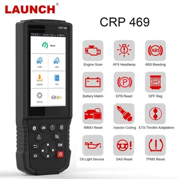 OBD2 считыватель кодов LAUNCH X431 CRP469 OBD 2 сканер автомобильный IMMO ABS AFS DPF SAS TPMS EPB сброс LAUNCH X431 диагностический инструмент ODB OBD2 считыватель кодов LAUNCH X431 CRP469 OBD 2 сканер автомобильный IMMO ABS AFS DPF SAS TPMS EPB сброс LAUNCH X431 диагностический инструмент ODB
