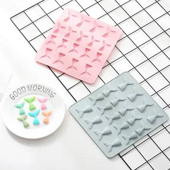 

18 lattice mermaid tail silicone fondant mold DIY chocolate cake decoration mold moldes de silicona para manualidades 3d